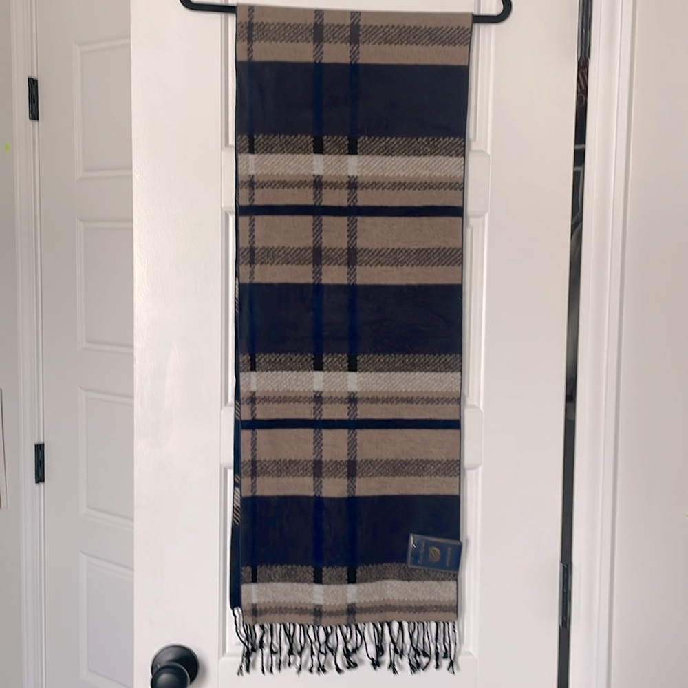 100%Silk Plaid Scarf Reversible Old Money Preppy Classic Quiet Luxury OS